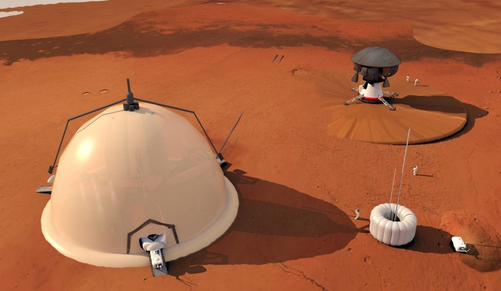 Igloo Structures On Mars' North Pole