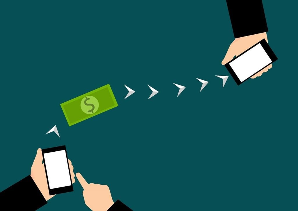 transfering money between mobile phones