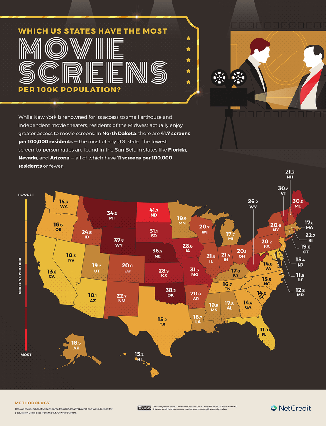 How Much Does A Movie Ticket Cost Around The World   04 The Price To Watch A Movie In Every Country US States Map Screens Per 100K Hi RES 1068x1397 