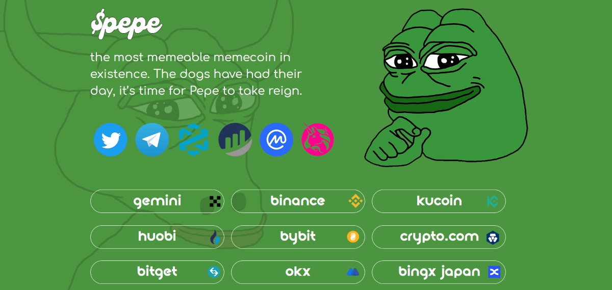 A marketing image taken from the Pepe website