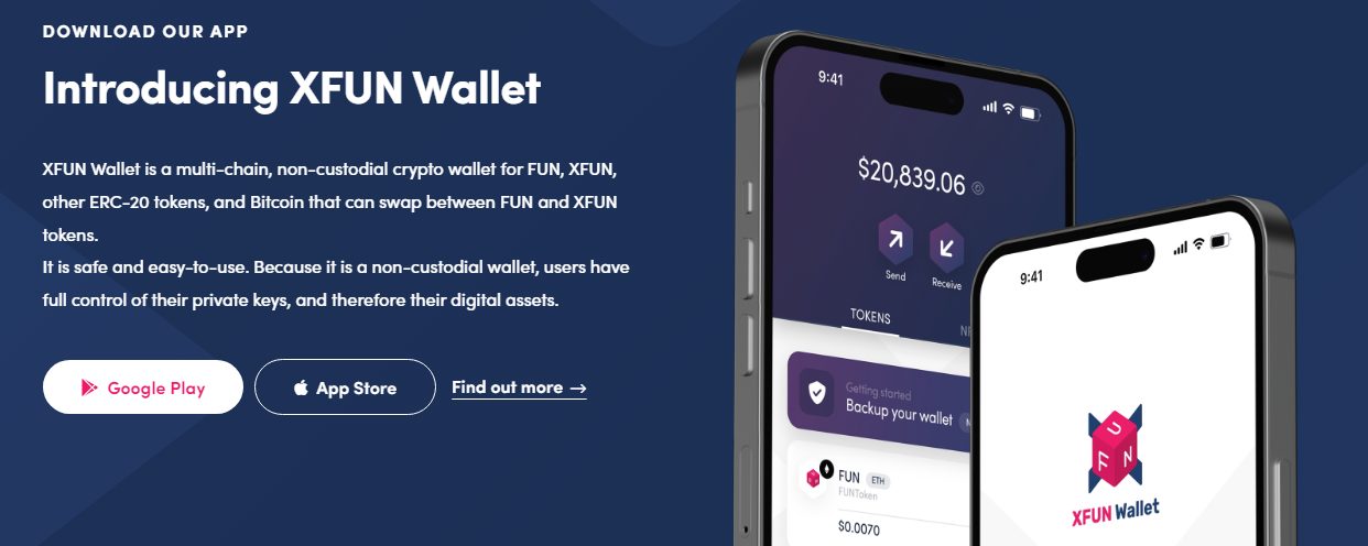 An advertising image for the Fun wallet