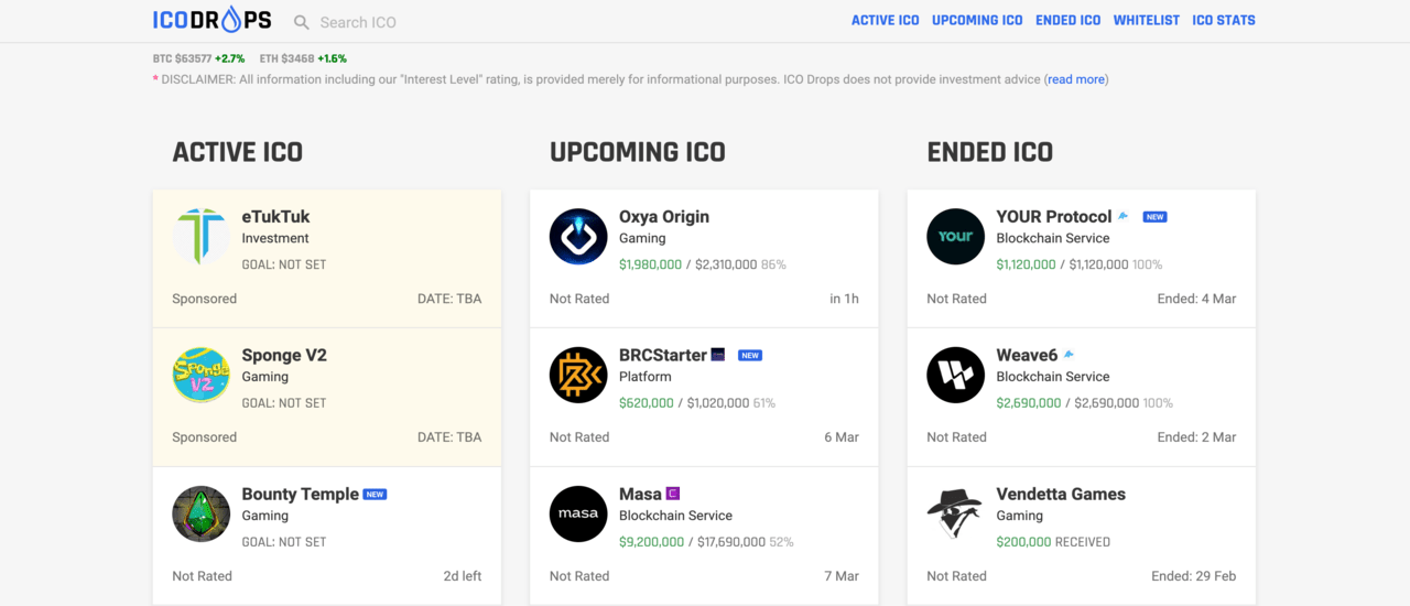 Next Cryptocurrencies to Explode, next crypto to explode | ICO Drops interface