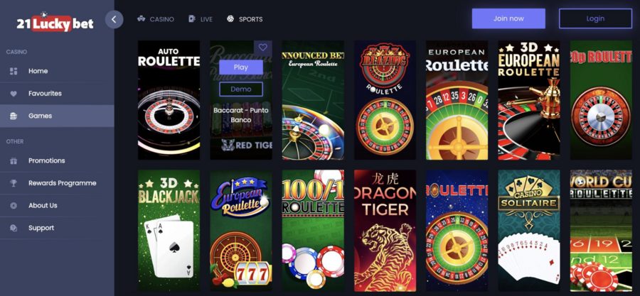 21LuckyBet Casino UK
