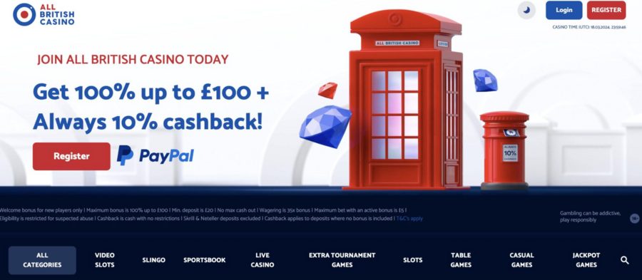 All British Casino Welcome Bonus