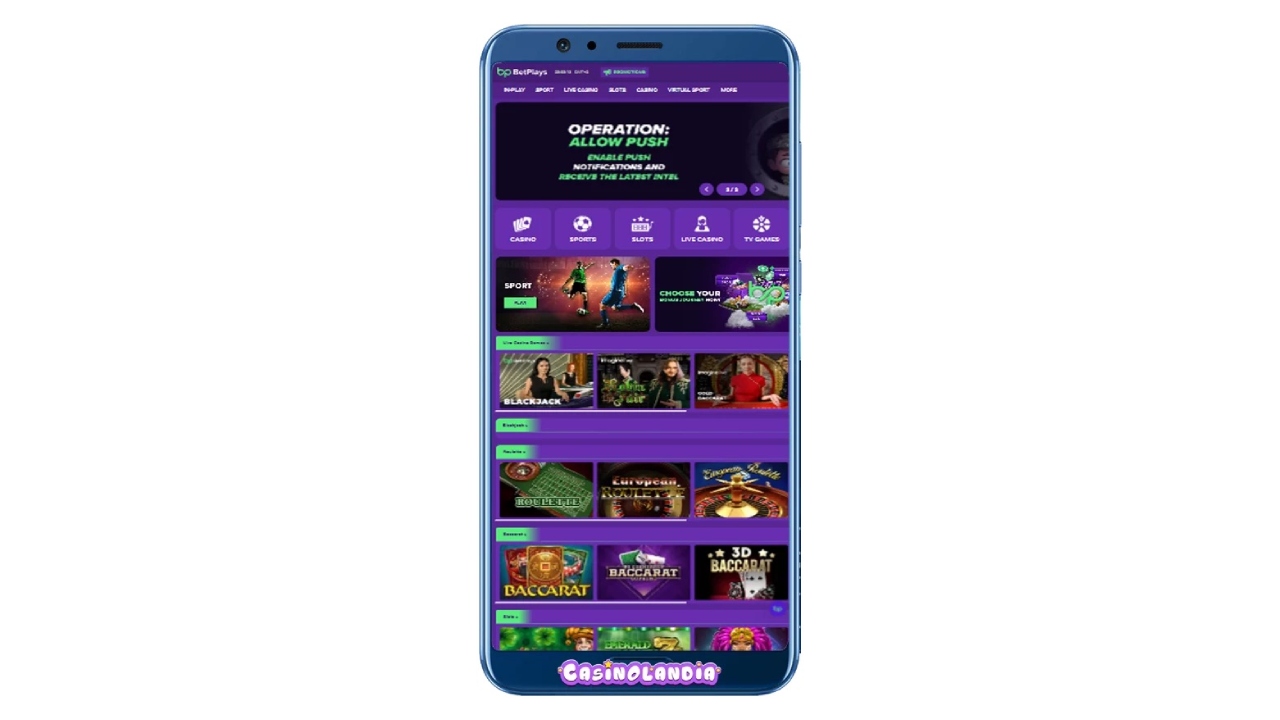 Betplays Mobile View