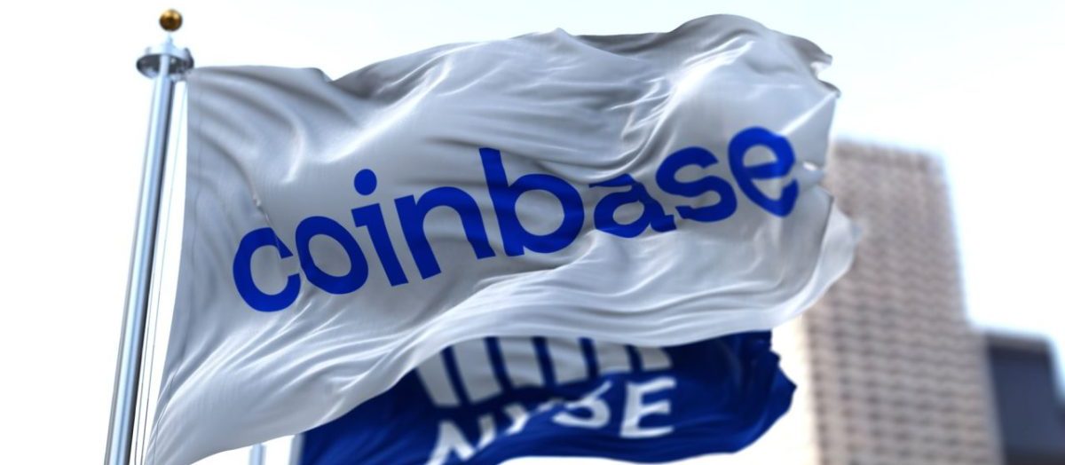 Crypto.com vs Coinbase | Coinbase's flag against NYSE's flag