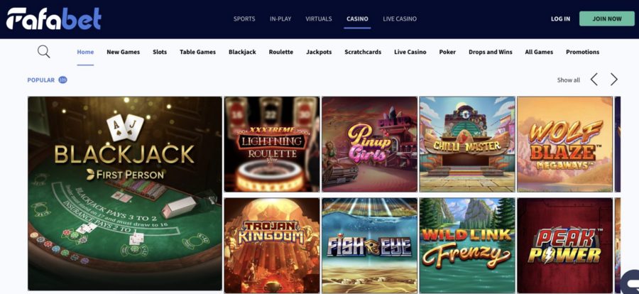 Fafabet Casino UK Best Bonus