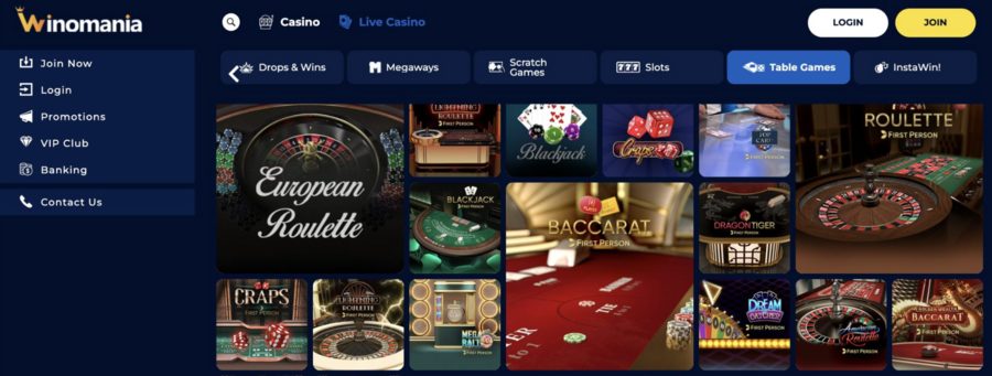 Winomania UK Casino Welcome Bonus