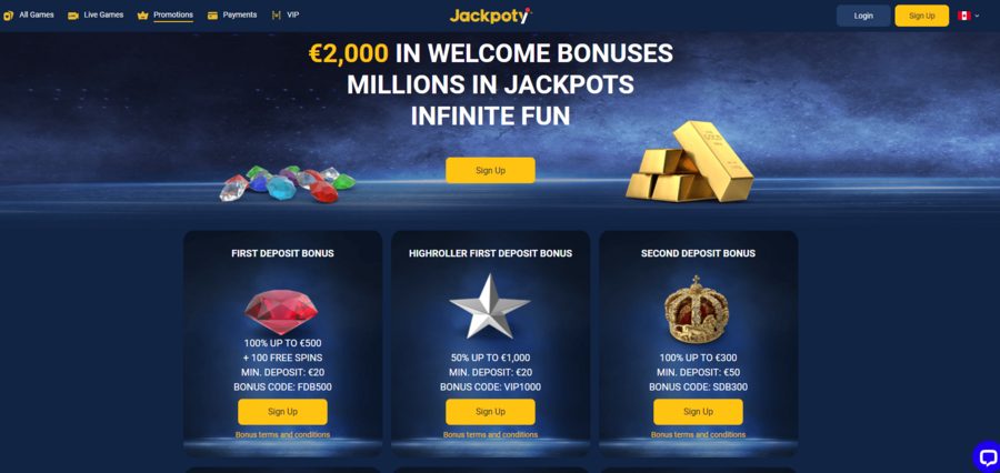 Jackpoty organizes regular tournaments offering progressive prizes