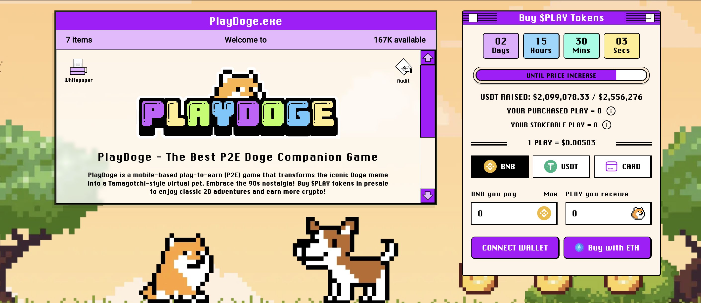 playdoge presale widget