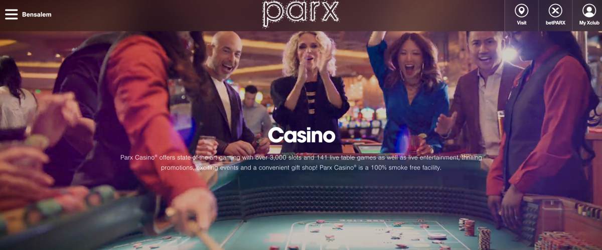 Parx Casino website