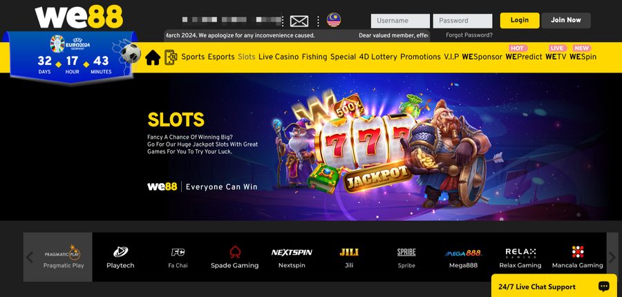 We88 offers daily cashbacks and several gaming opportunities, including slots, fish games, live dealers, and sports betting