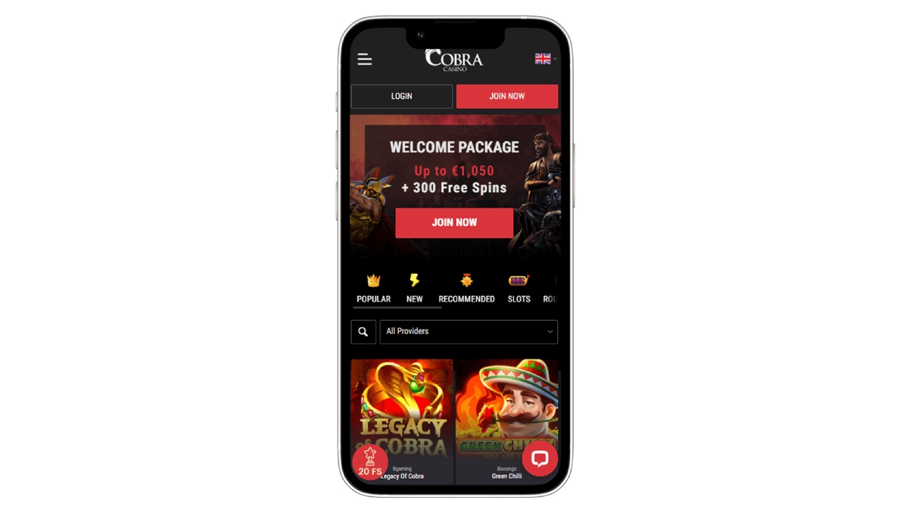 Cobra Casino Mobile App