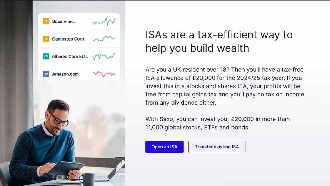 Saxo's stocks and shares ISA UK offer