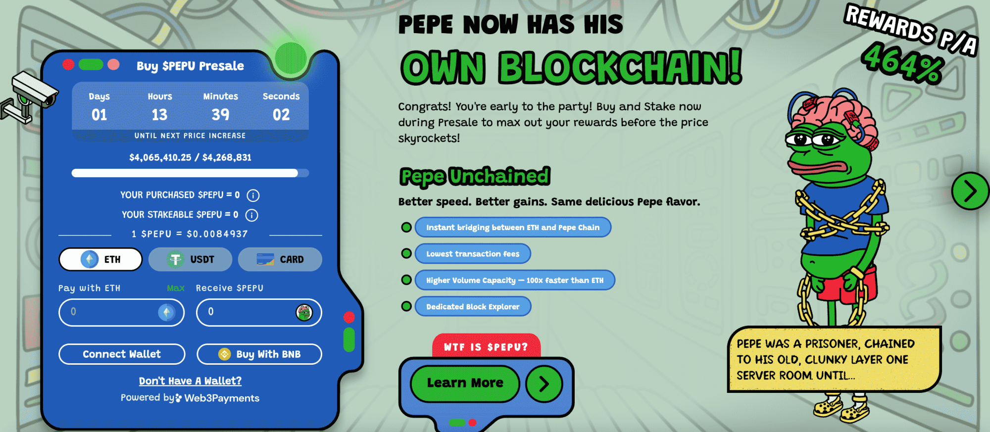 Presale of Pepe Unchained