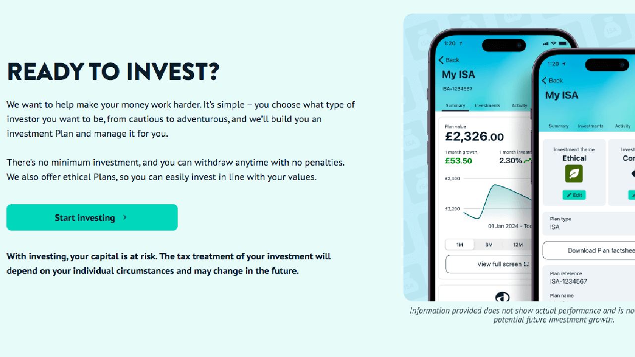 Wealthify App Investment Screen
